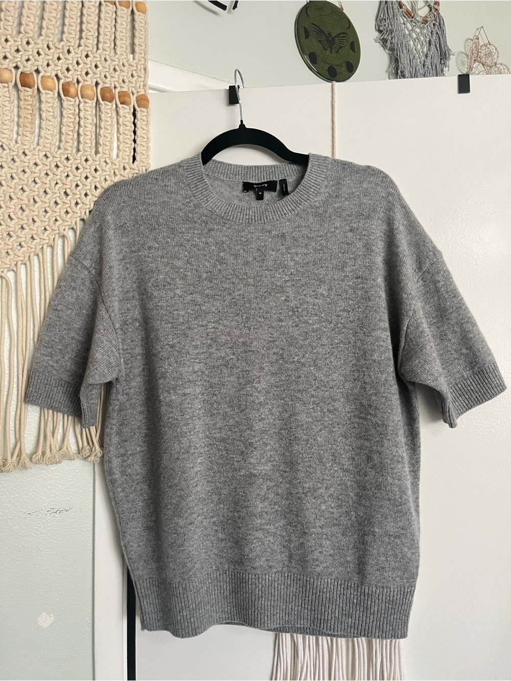 Theory Women's Short Sleeve Cashmere Sweater